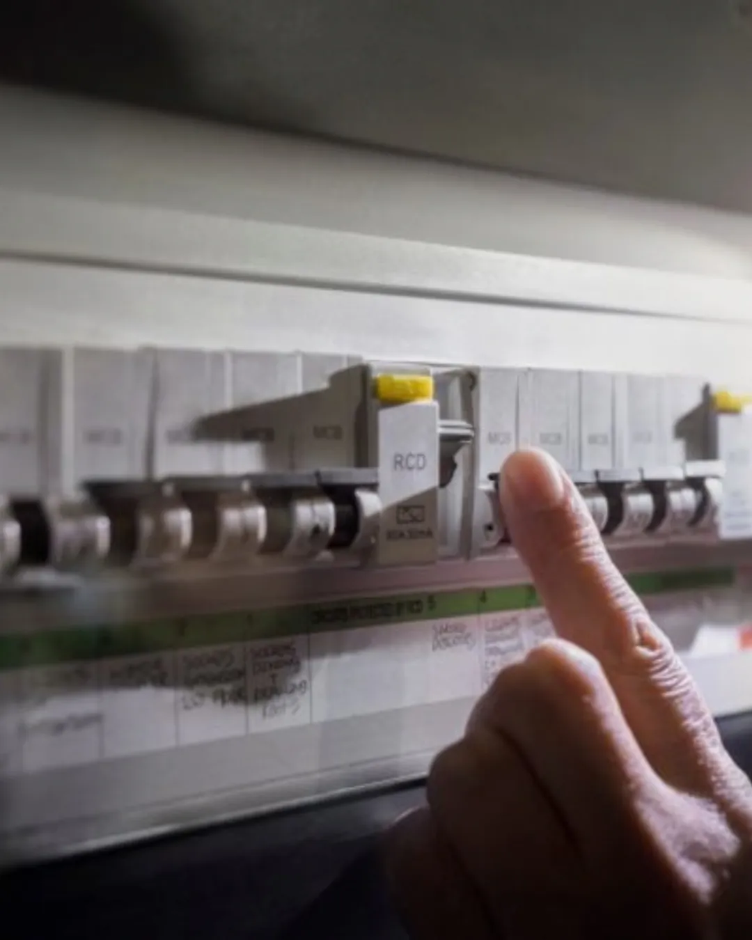 Een schakelaar in de groepenkast controleren bij een stroomstoring